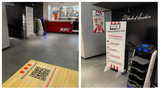 Buck, il robot-cameriere, debutta a Verona al ristorante Kfc di piazza Erbe